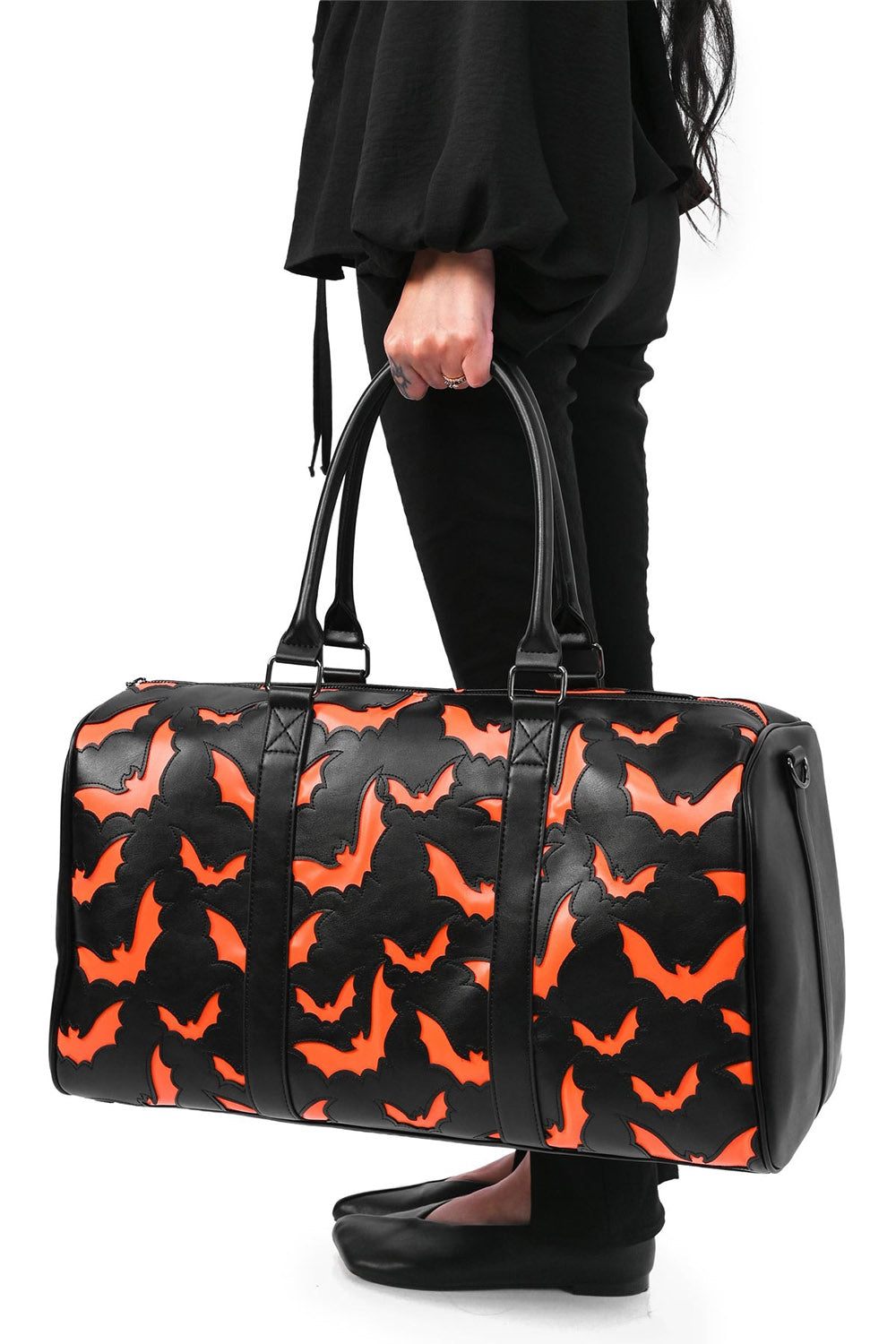 halloween bat pattern large travel carry-on bag 