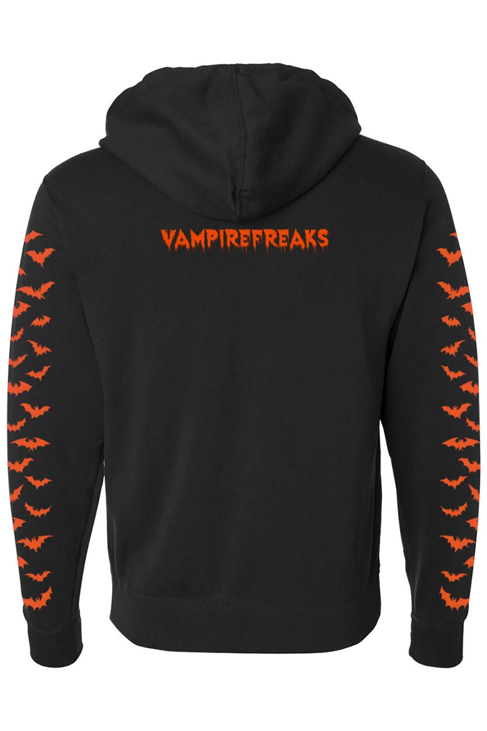 Halloween Cat Hoodie [PUMPKIN ORANGE] [Zipper or Pullover] - mens outerwear - VampireFreaks - VampireFreaks