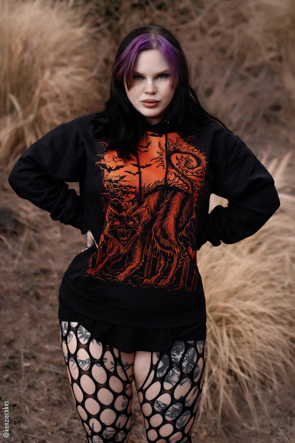 Halloween Cat Hoodie [PUMPKIN ORANGE] [Zipper or Pullover]