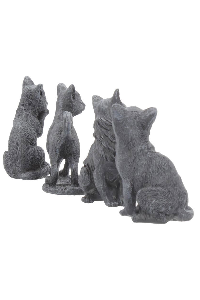 cute goth cat figurine