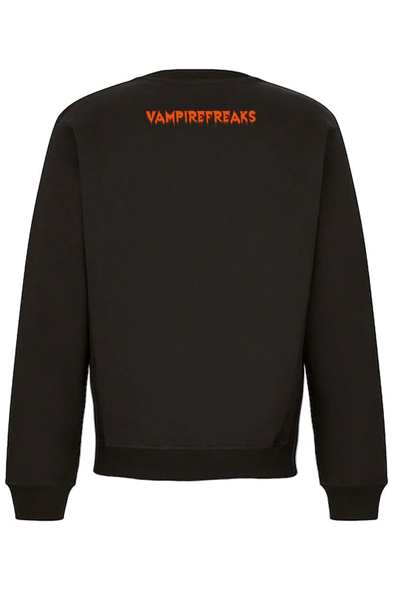 Halloween Cat Sweatshirt [PUMPKIN ORANGE] - mens outerwear - VampireFreaks - VampireFreaks