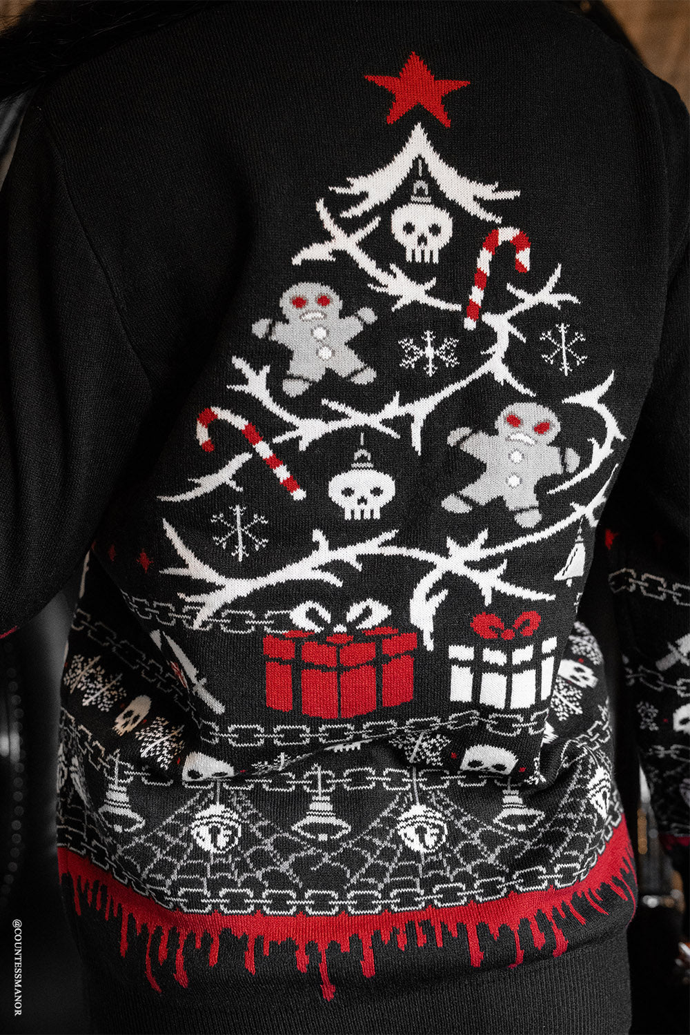 gothic knitted novelty christmas sweater