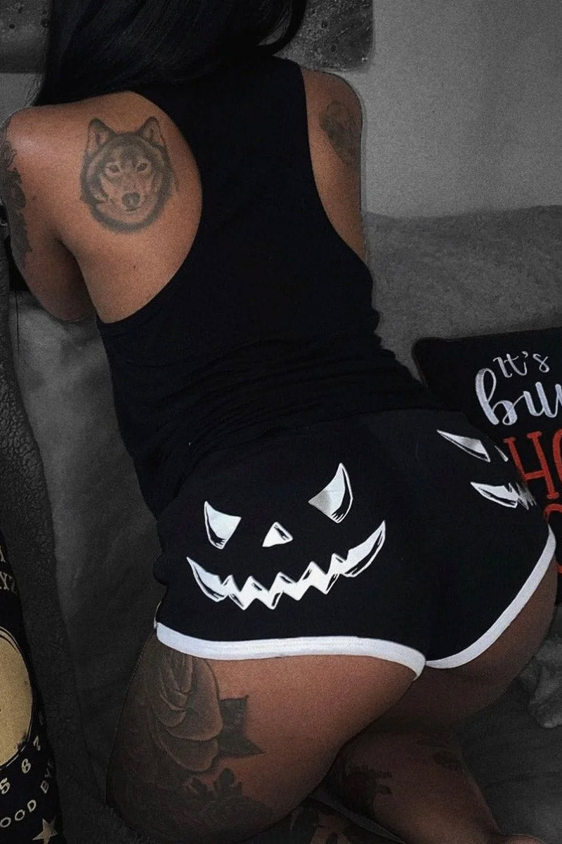 halloween gothic shorts for women