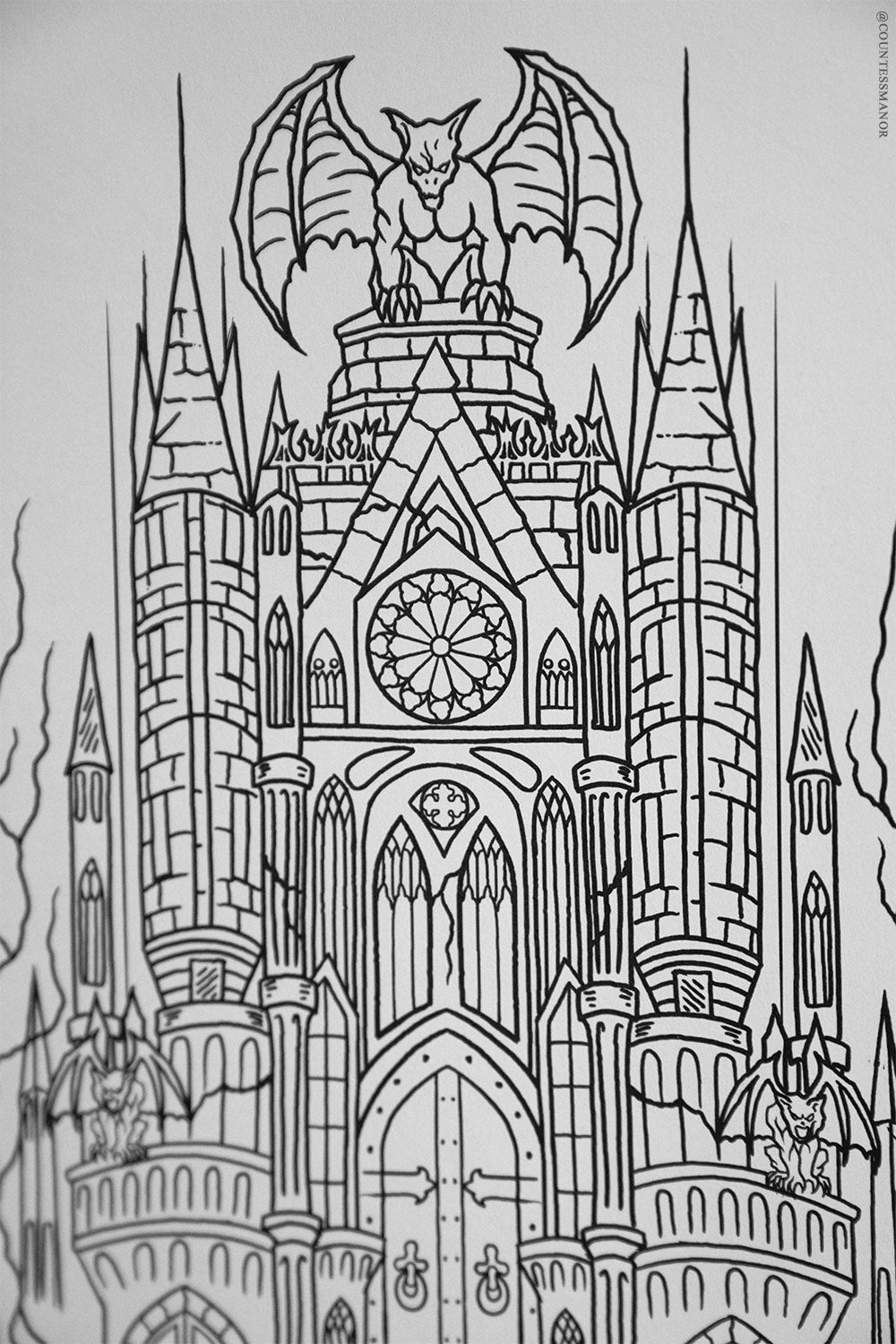 bat coloring book page