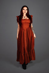 ruffle halloween orange dress