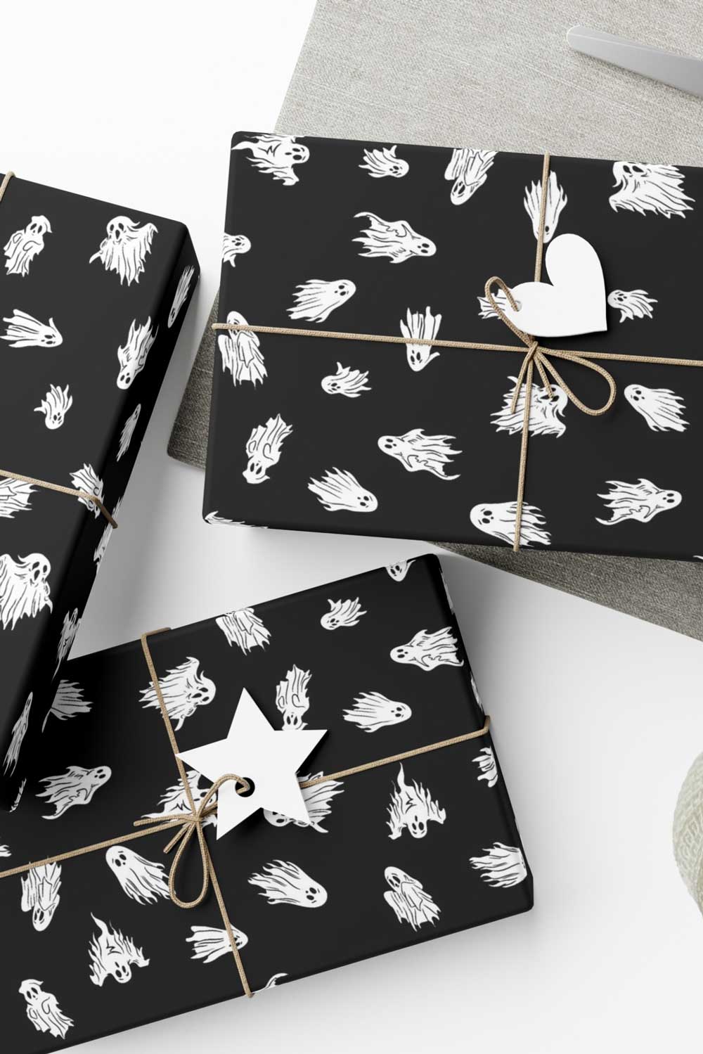 Halloween Ghosts Wrapping Paper [30" X 196"]