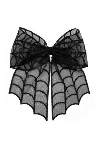 Spiderweb Lace Hair Bow – VampireFreaks