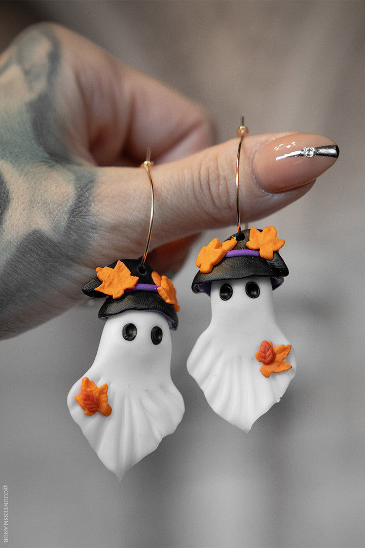 wich hat ghost earrings