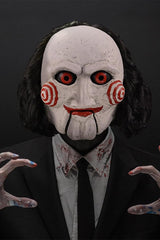 distressed halloween puppet clown face mask