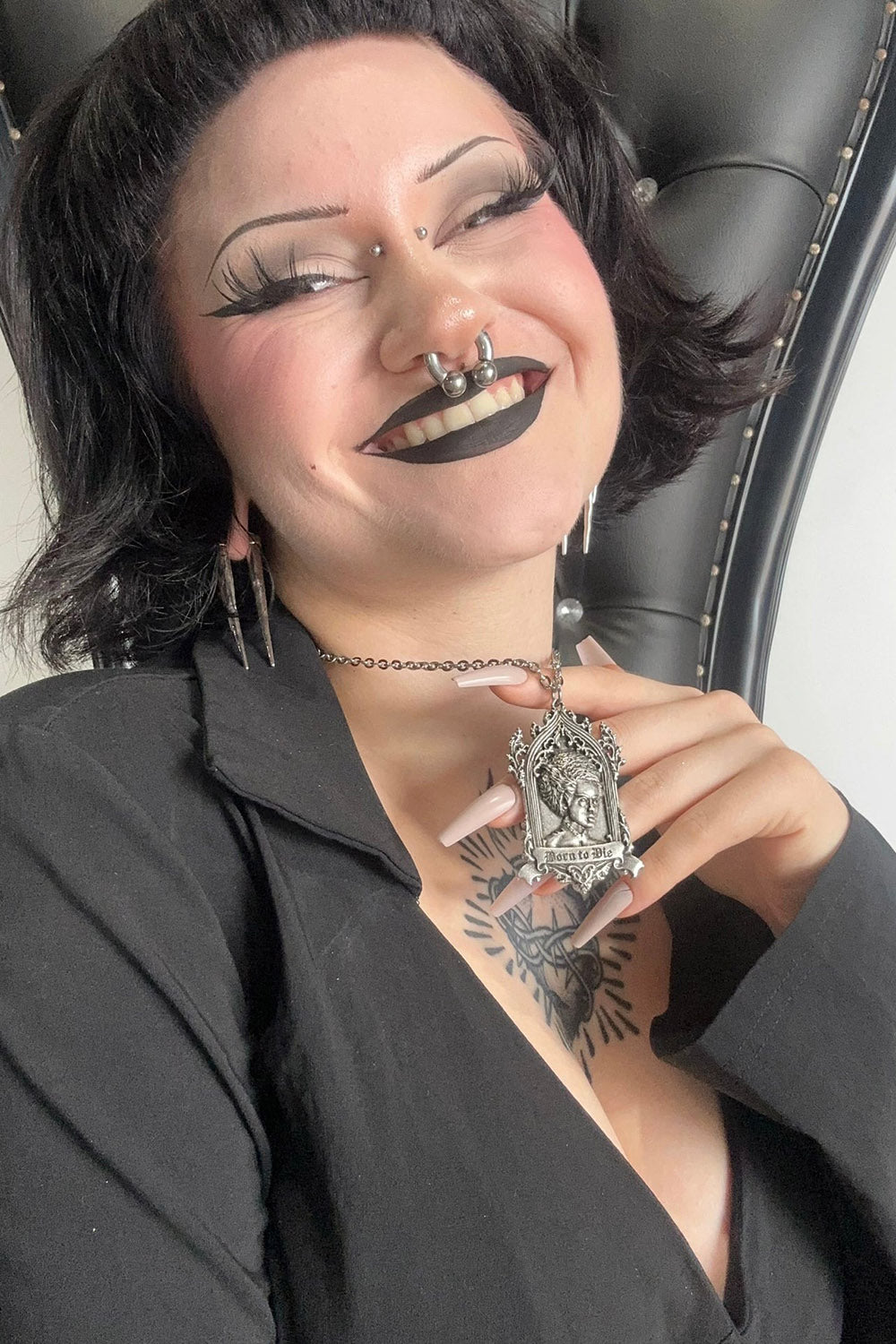 horror bride of frankenstein necklace