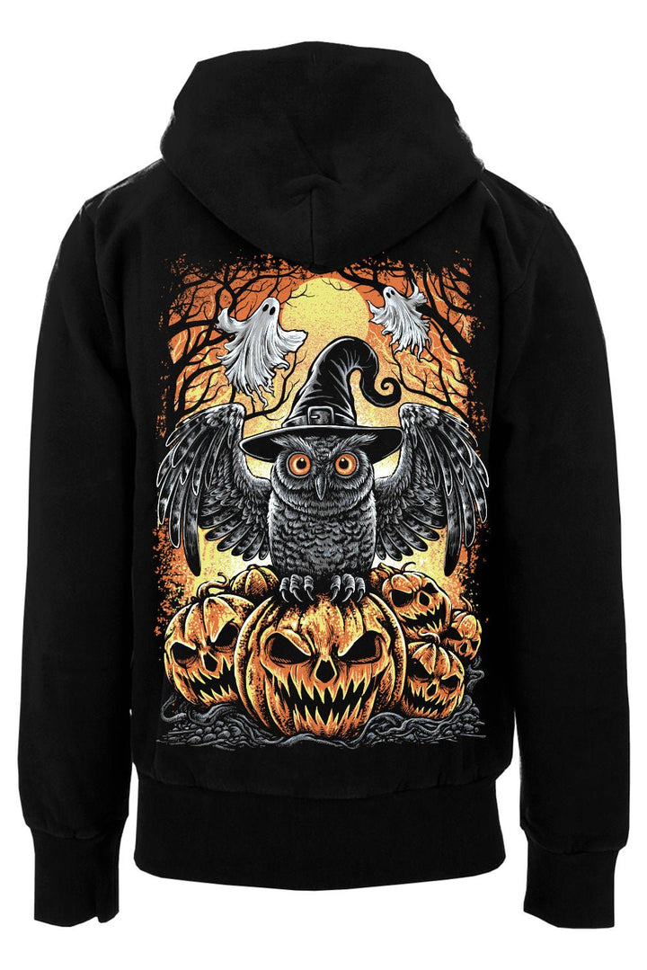 Halloween Owl Hoodie [Zipper or Pullover] - mens outerwear - VampireFreaks - VampireFreaks