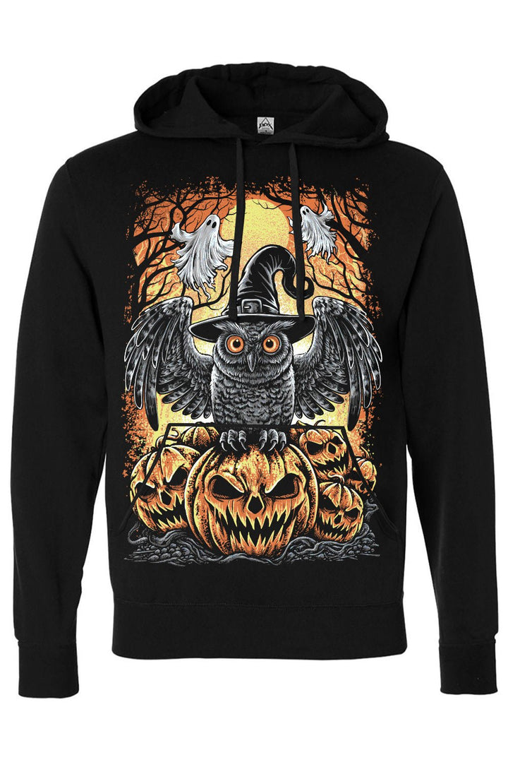 Halloween Owl Hoodie [Zipper or Pullover] - mens outerwear - VampireFreaks - VampireFreaks