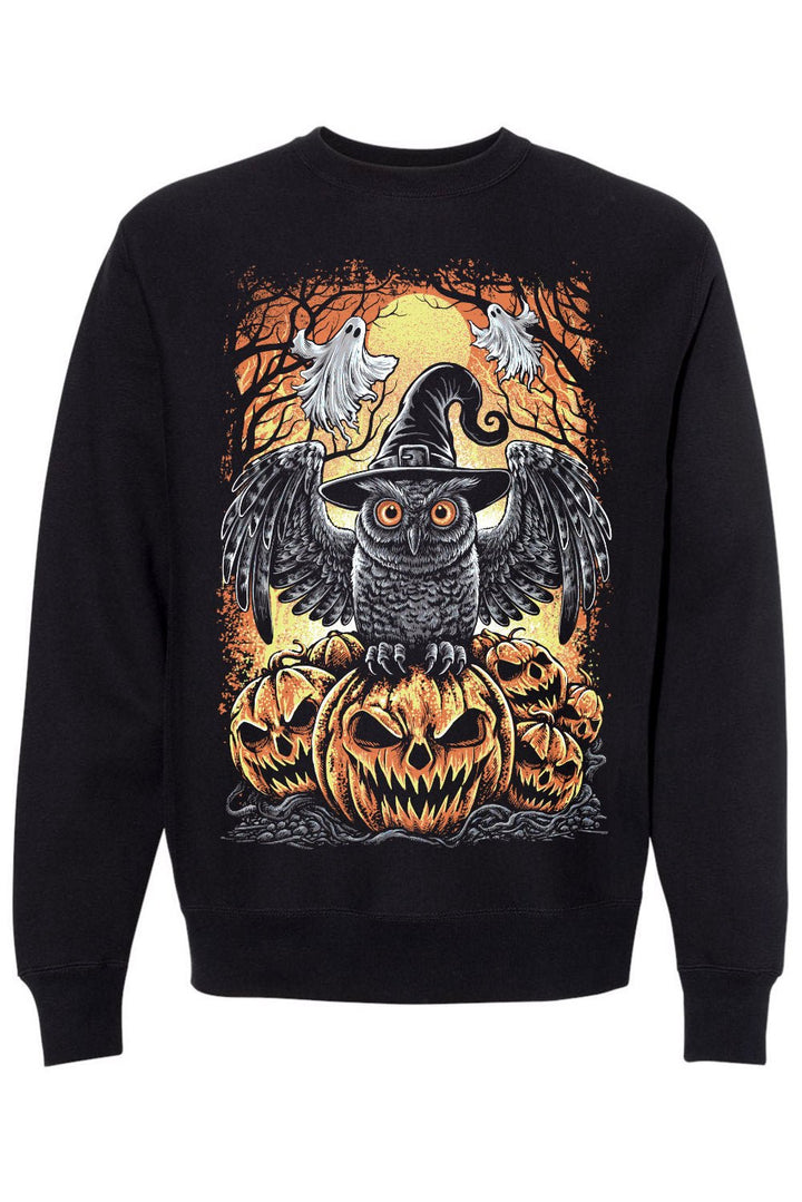 Halloween Owl Sweatshirt - mens outerwear - VampireFreaks - VampireFreaks