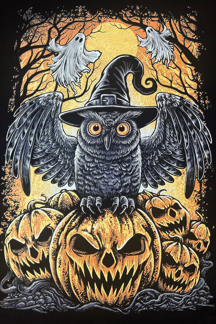 Halloween Owl T-shirt - graphic t-shirt - VampireFreaks - VampireFreaks