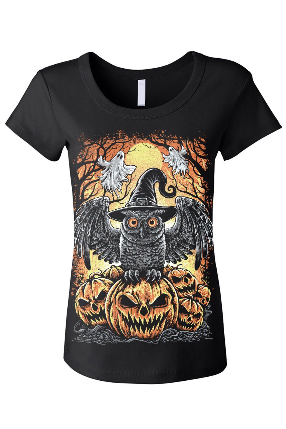 Halloween Owl T-shirt - graphic t-shirt - VampireFreaks - VampireFreaks