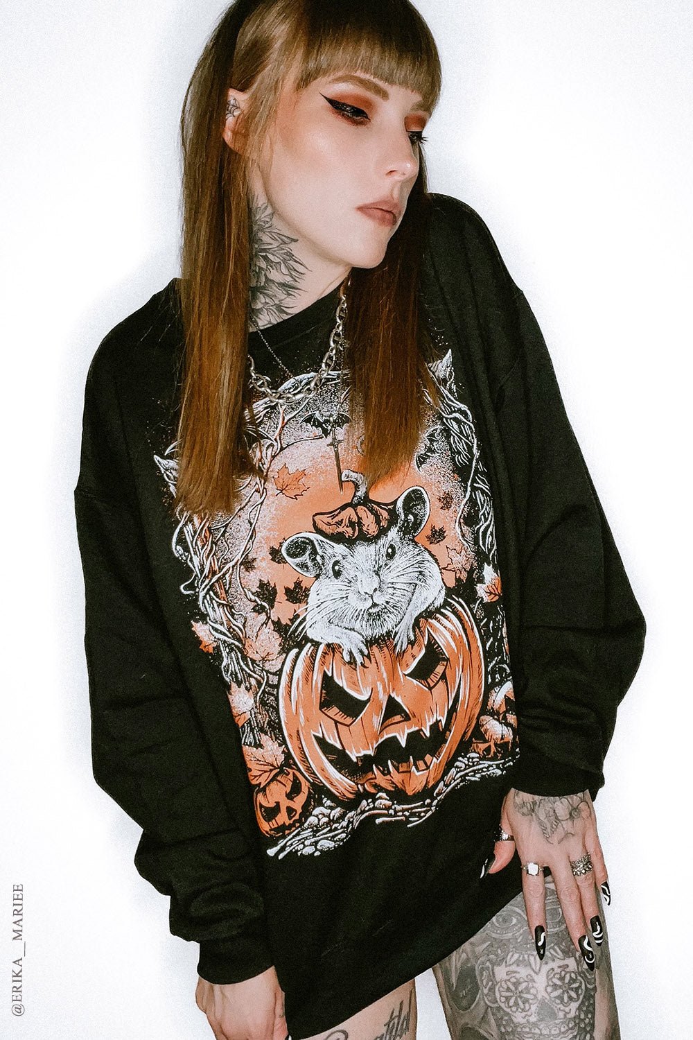 Halloween Rat Sweatshirt - mens outerwear - VampireFreaks - VampireFreaks