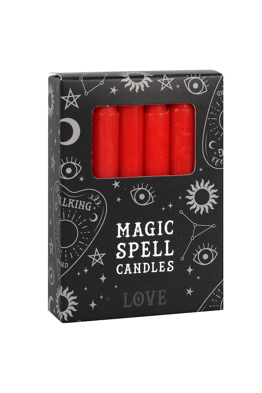 red wax candles