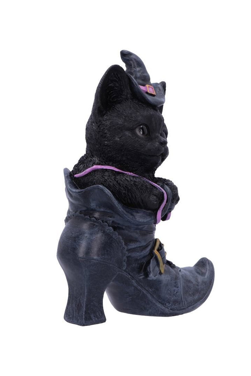 black halloween cat sculpture