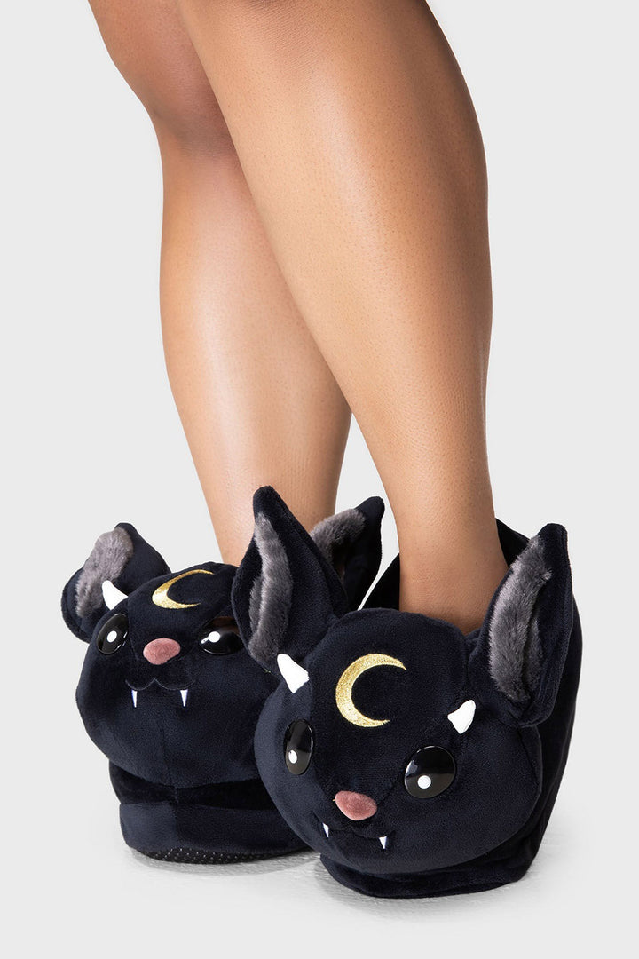3d gothic bat slippers