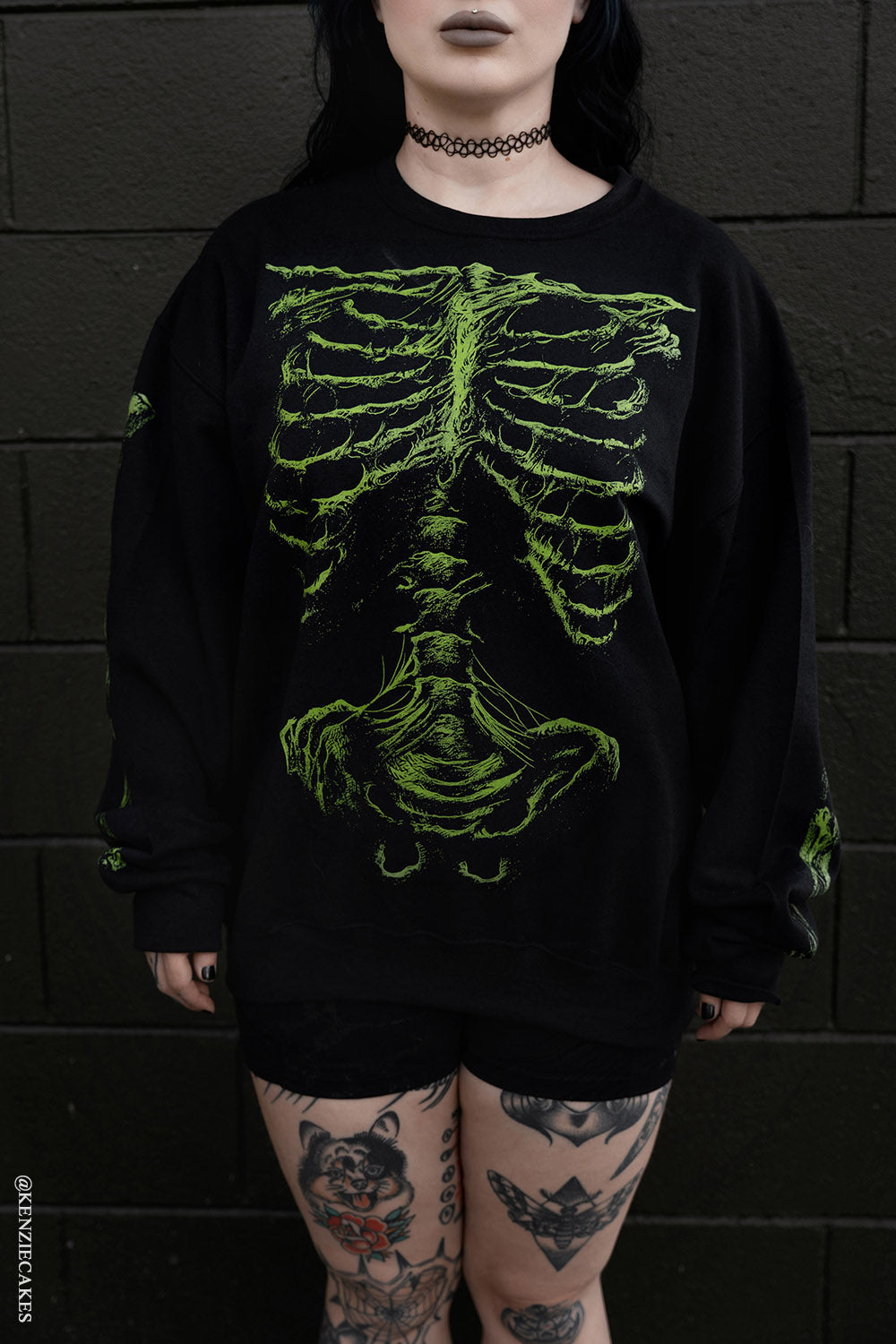 slime green cyberpunk sweatshirt