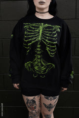 slime green cyberpunk sweatshirt