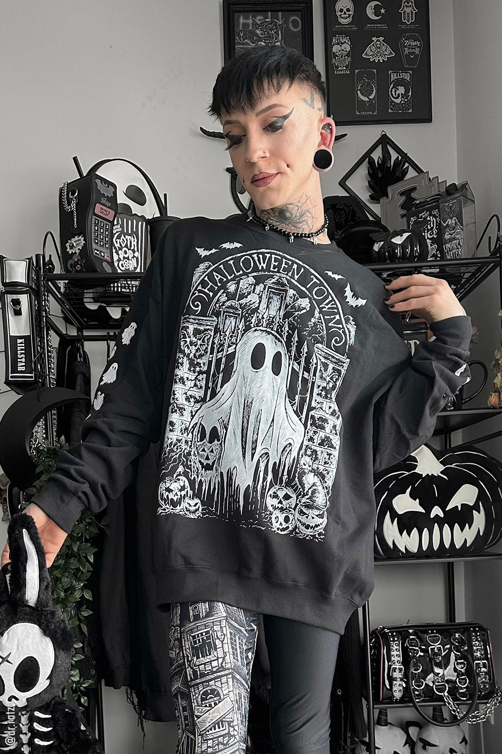 Halloween Town Ghostie Sweatshirt - mens outerwear - VampireFreaks - VampireFreaks