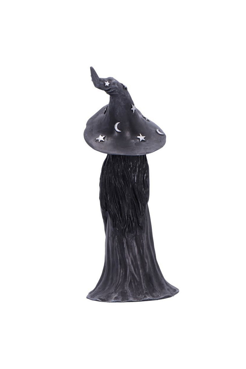 gothic witch and cat statue