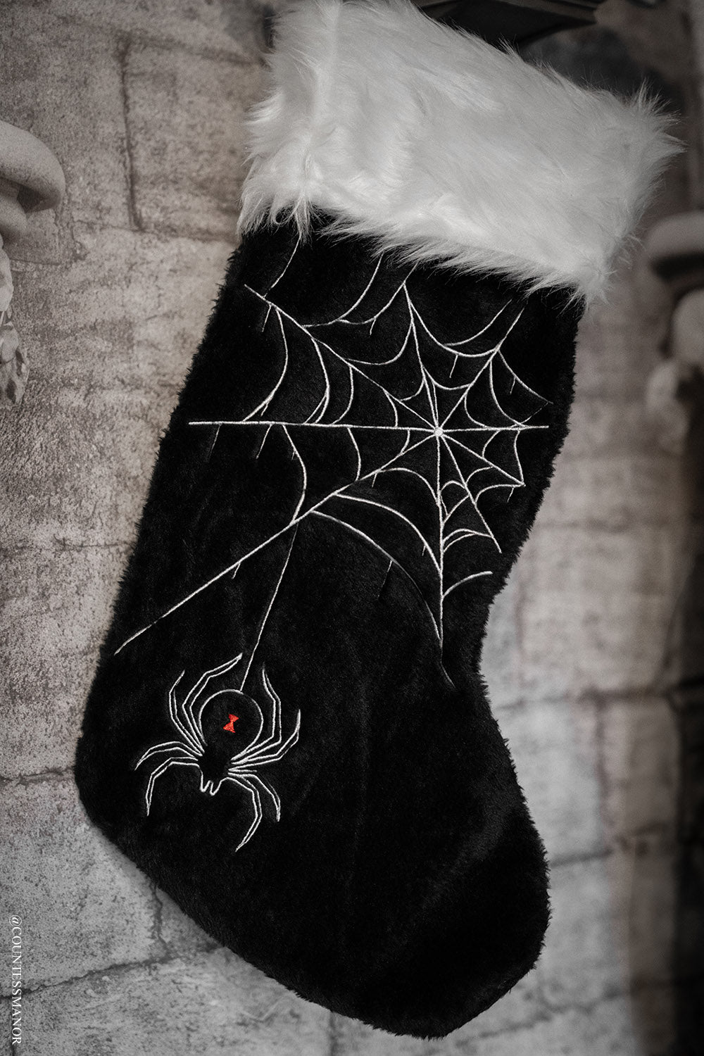 embroidered gothic christmas stocking by vampirefreaks