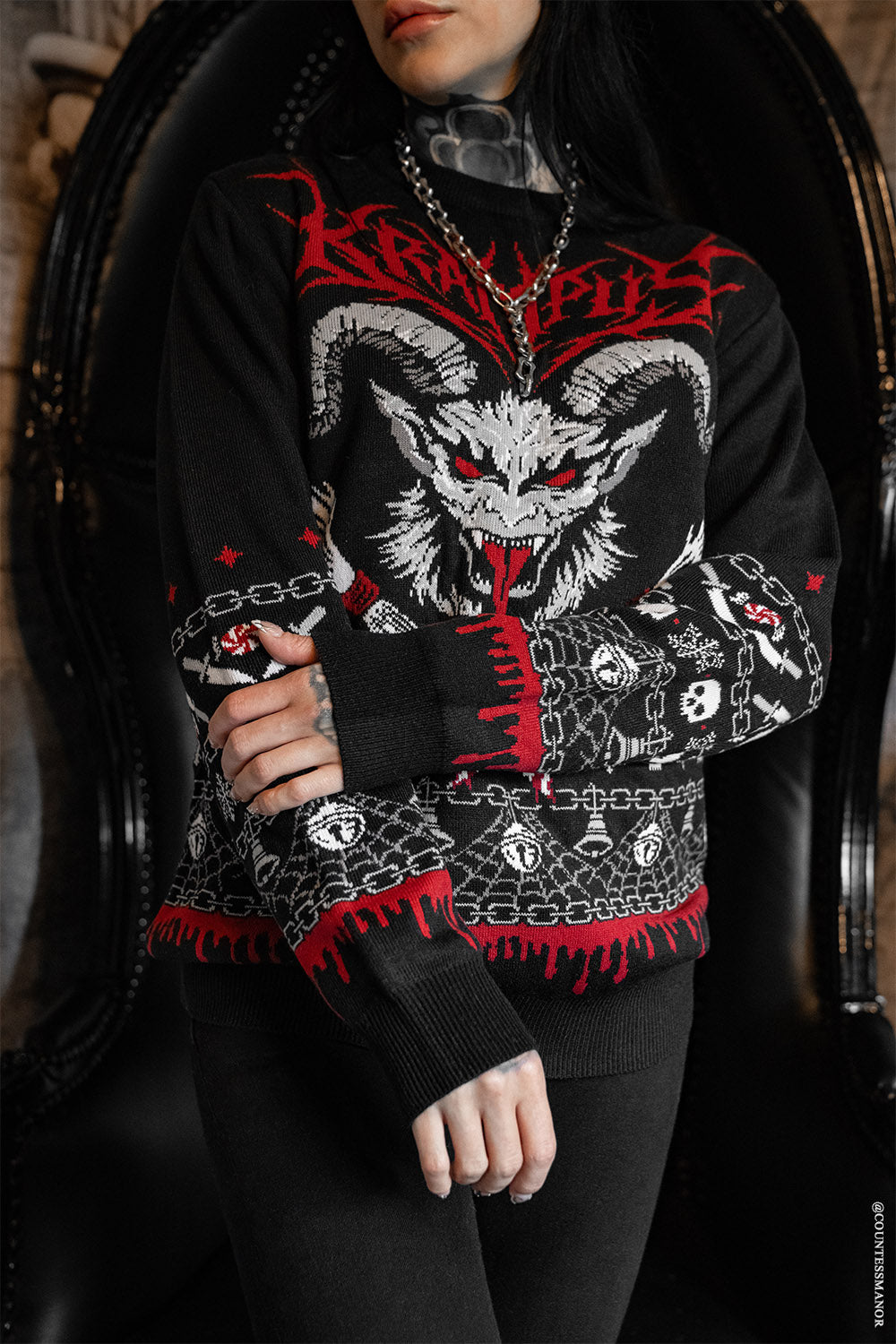 heavy metal christmas sweater by vampirefreaks 