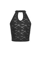 Dark in love Punk torn hole lace up top back view