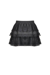 Harajuku Heart Ruffle Mini Skirt - skirts - VampireFreaks - Dark In Love