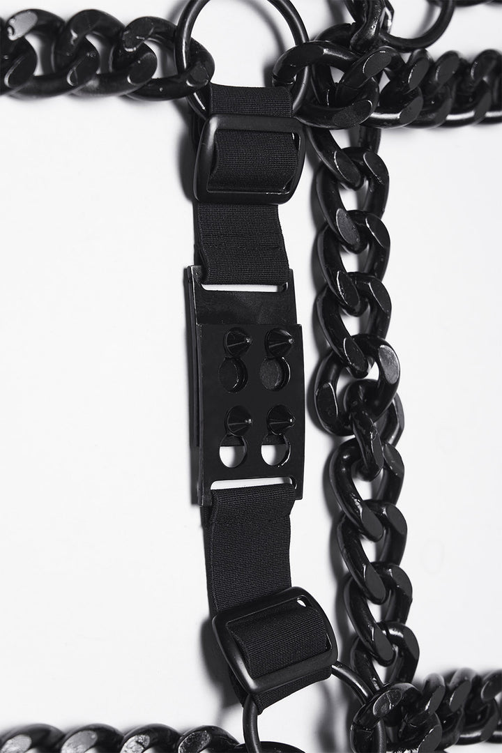mens apocalyptic adjustable chain harness