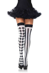 Harlequin Thigh Highs - socks & stockings - VampireFreaks - Leg Avenue