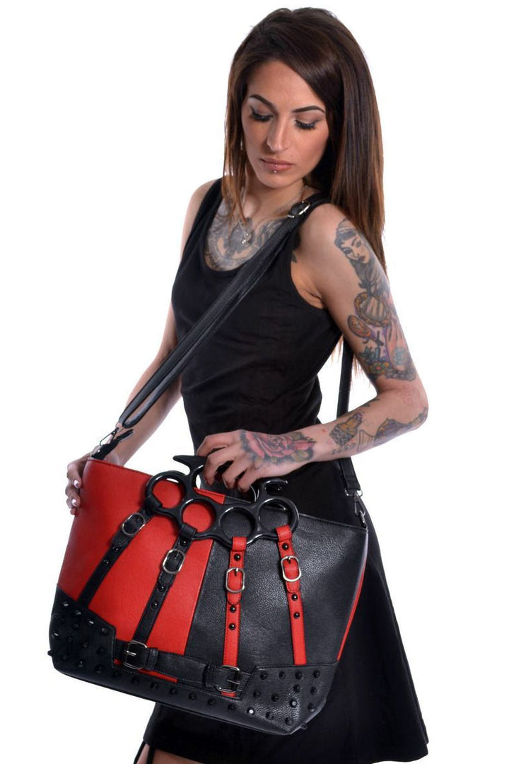 Harley Bag [BLACK/RED] - bags & wallets - VampireFreaks - Poizen Industries