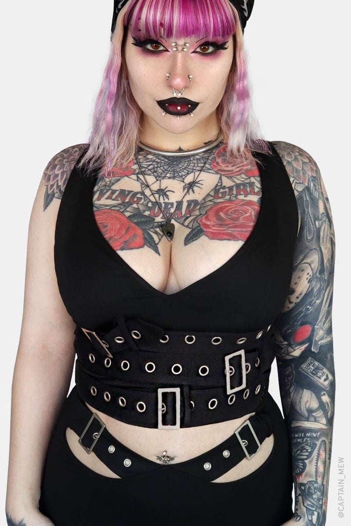 Harlow Top - womens tops - VampireFreaks - Forest Ink