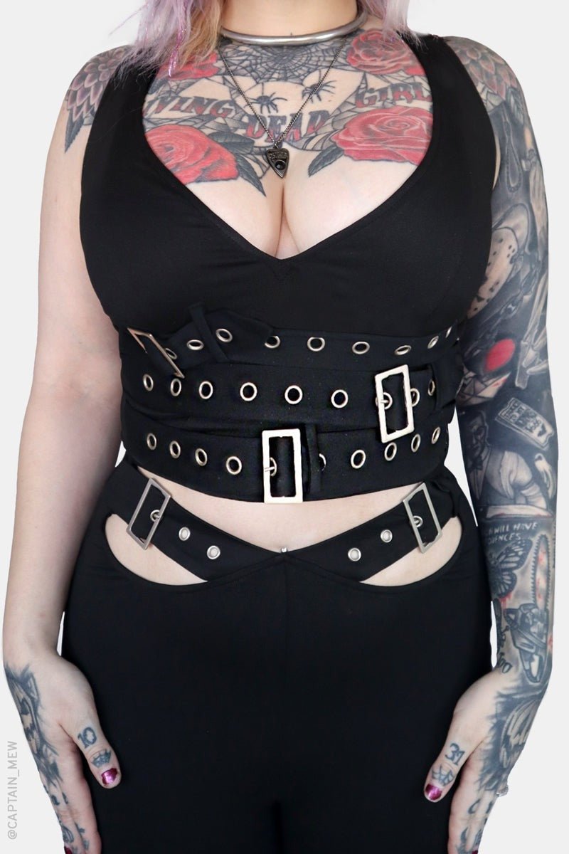 Harlow Top - womens tops - VampireFreaks - Forest Ink