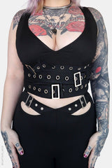 Harlow Top - womens tops - VampireFreaks - Forest Ink