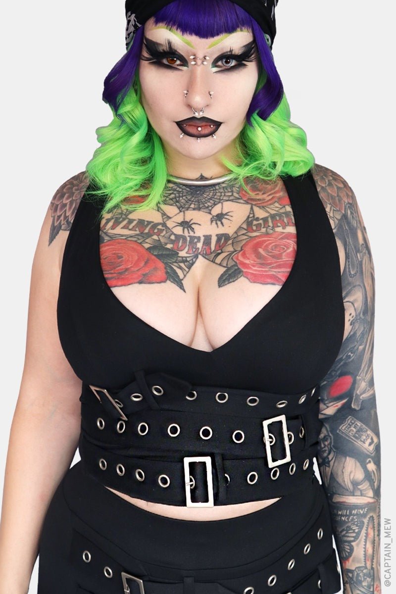 Harlow Top - womens tops - VampireFreaks - Forest Ink