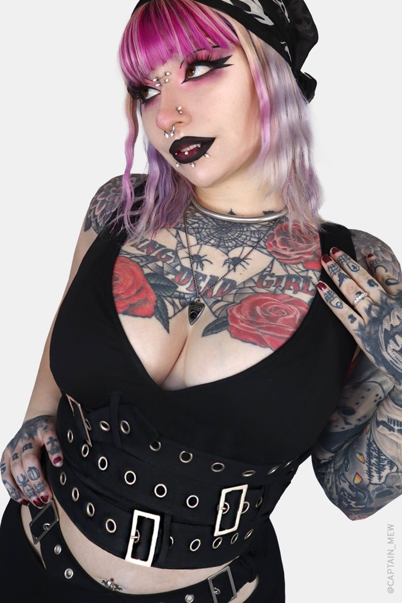 Harlow Top - womens tops - VampireFreaks - Forest Ink