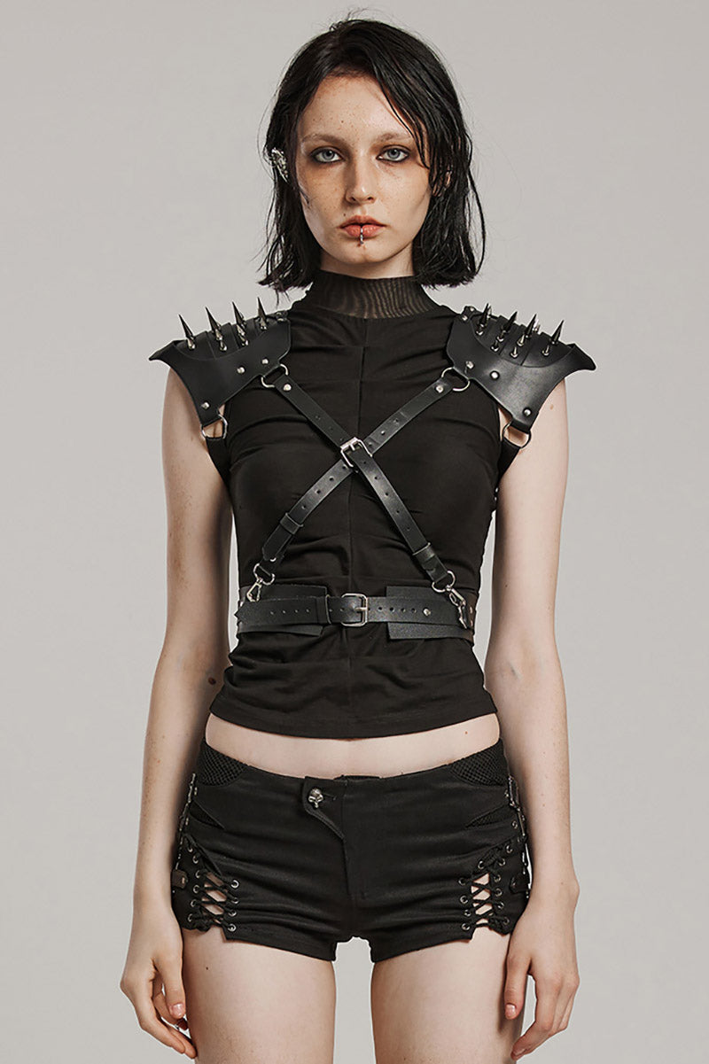 womens punk rock body harness