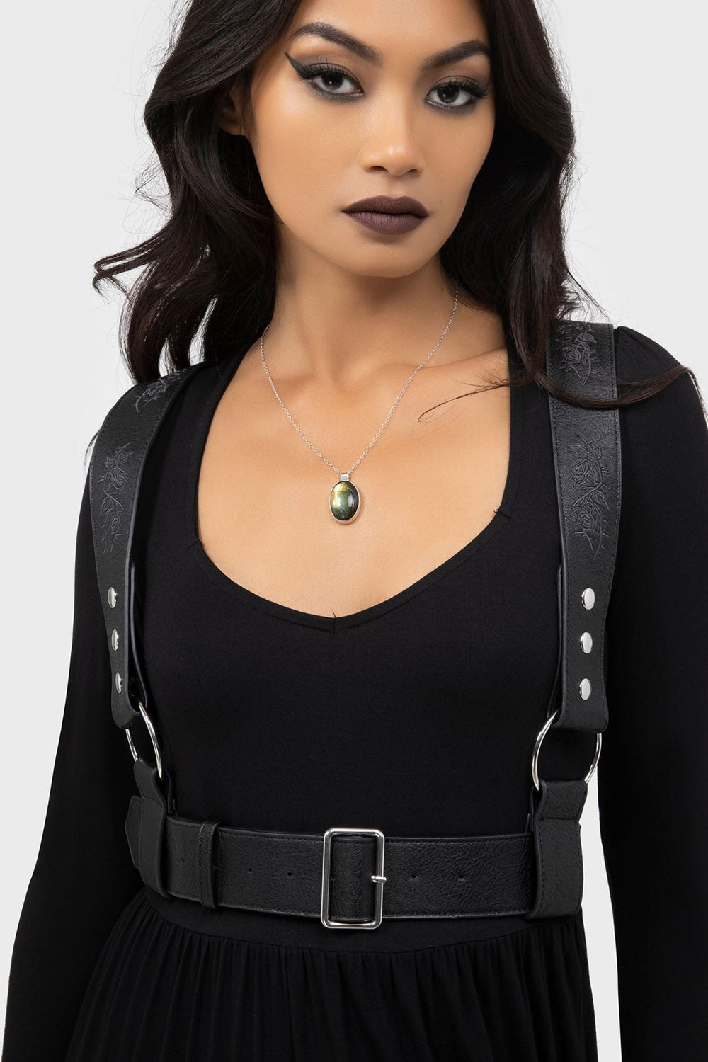 womens studded o-ring whimsigoth harnesss