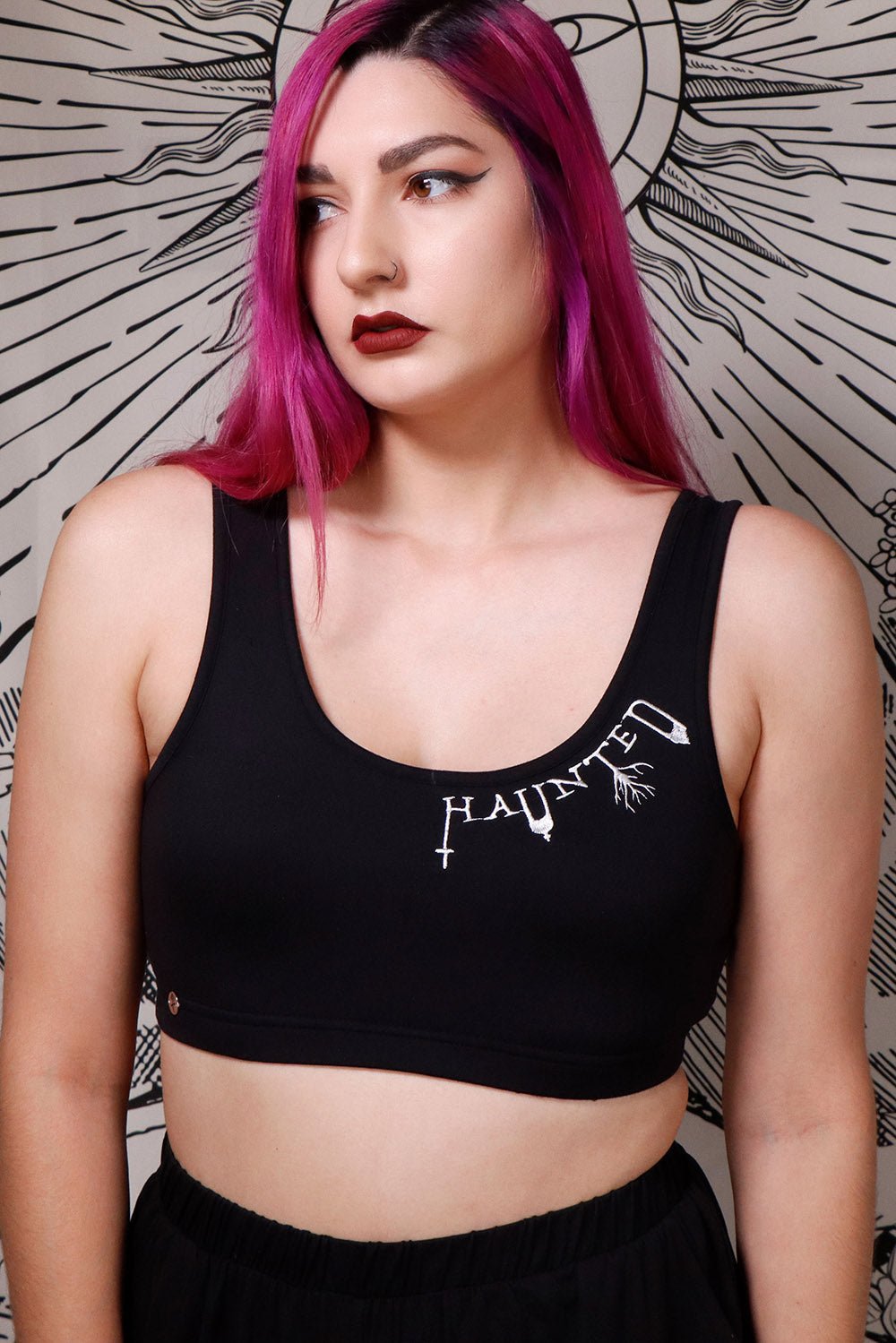 Haunted Bra Top - womens tops - VampireFreaks - Black Thorn