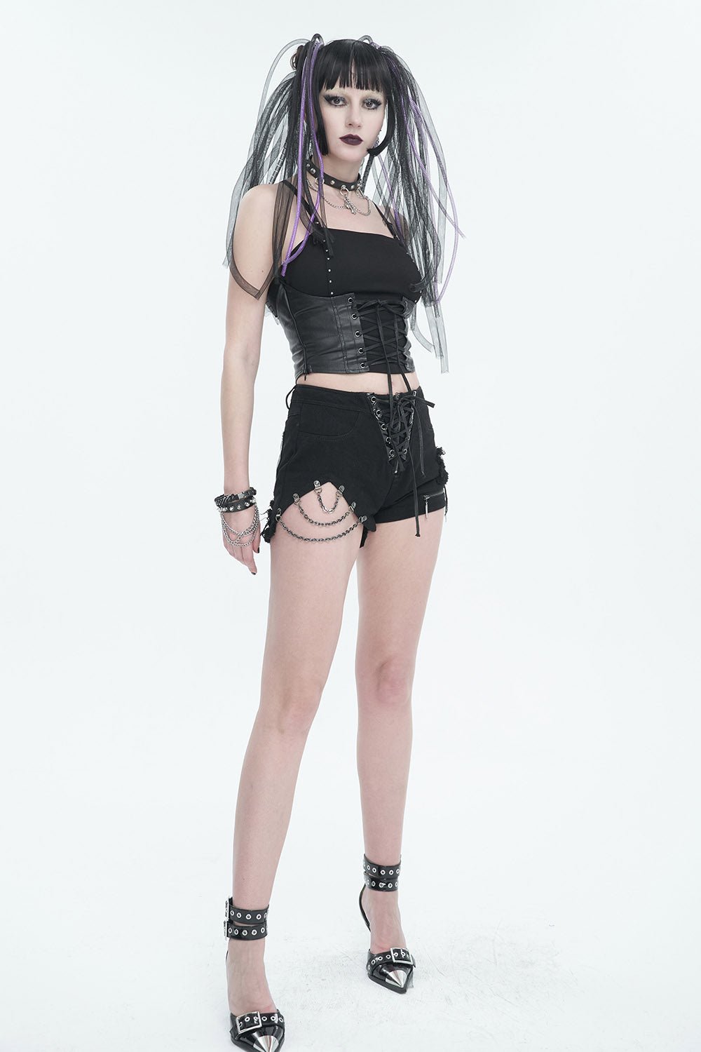 Haunted Grunge Goth Hot Shorts