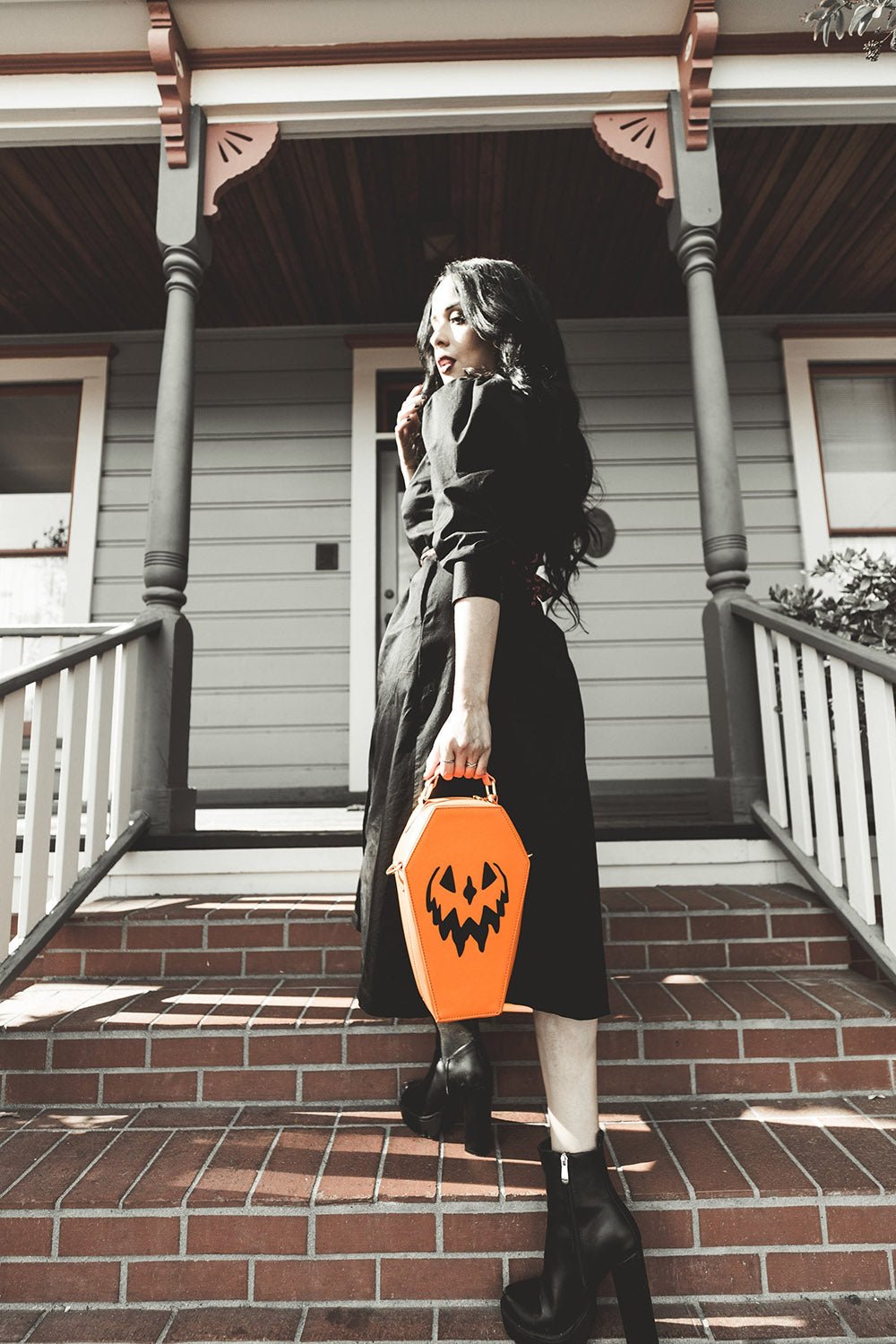 Haunted Hallows Bag [ORANGE] - bags & wallets - VampireFreaks - Lively Ghosts