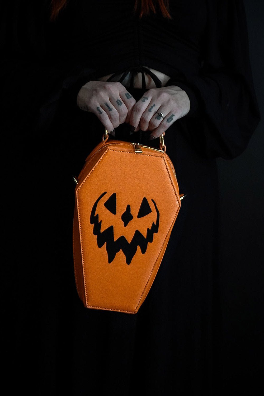 Haunted Hallows Bag [ORANGE] - bags & wallets - VampireFreaks - Lively Ghosts