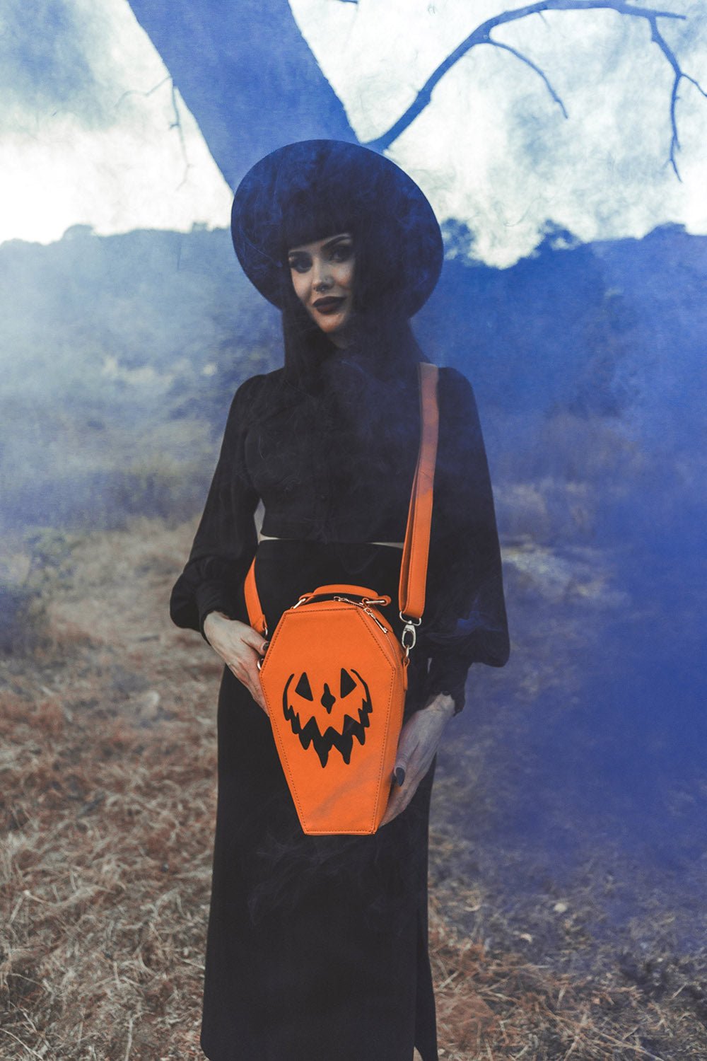 Haunted Hallows Bag [ORANGE] - bags & wallets - VampireFreaks - Lively Ghosts