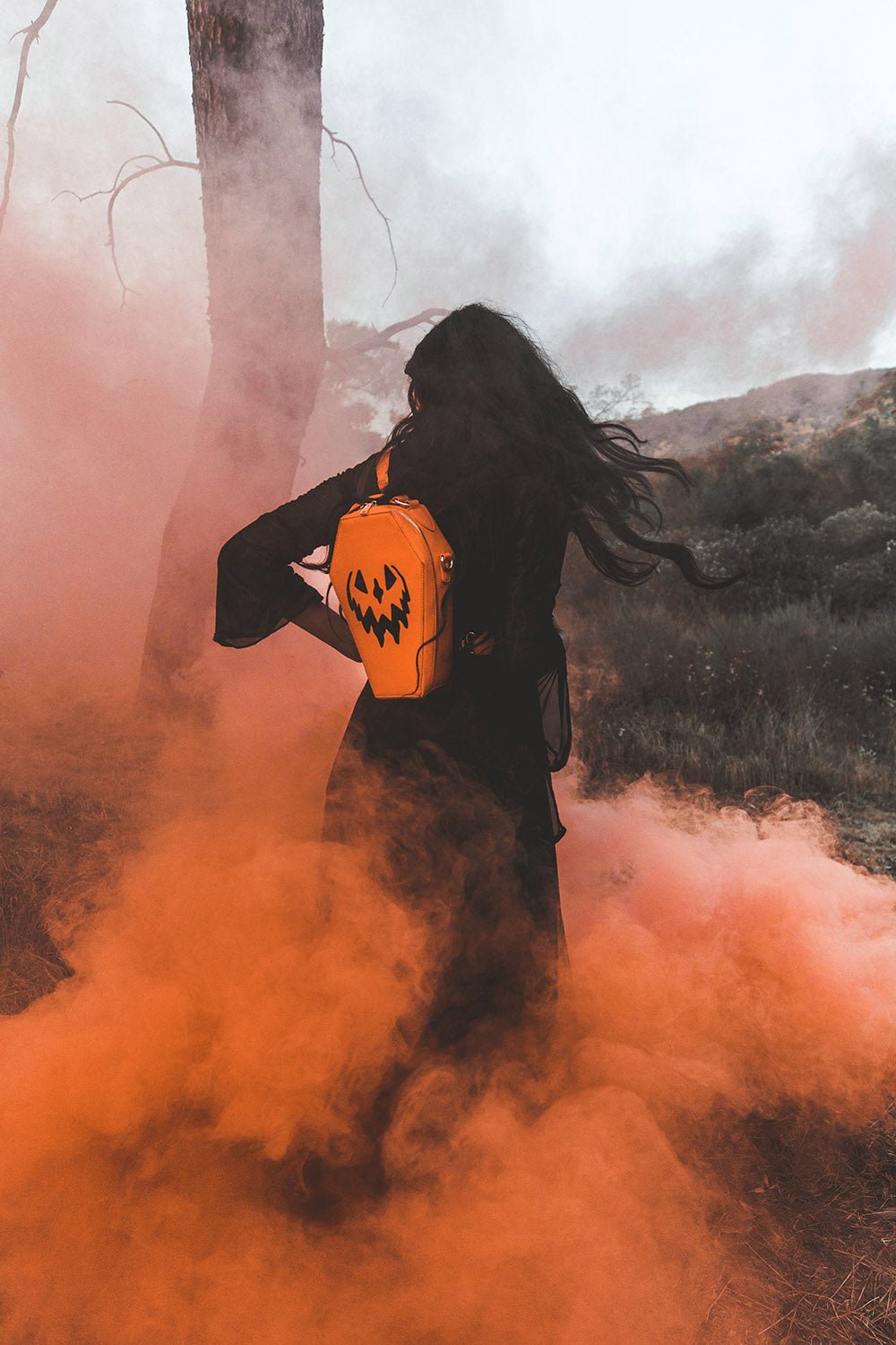 Haunted Hallows Bag [ORANGE] - bags & wallets - VampireFreaks - Lively Ghosts