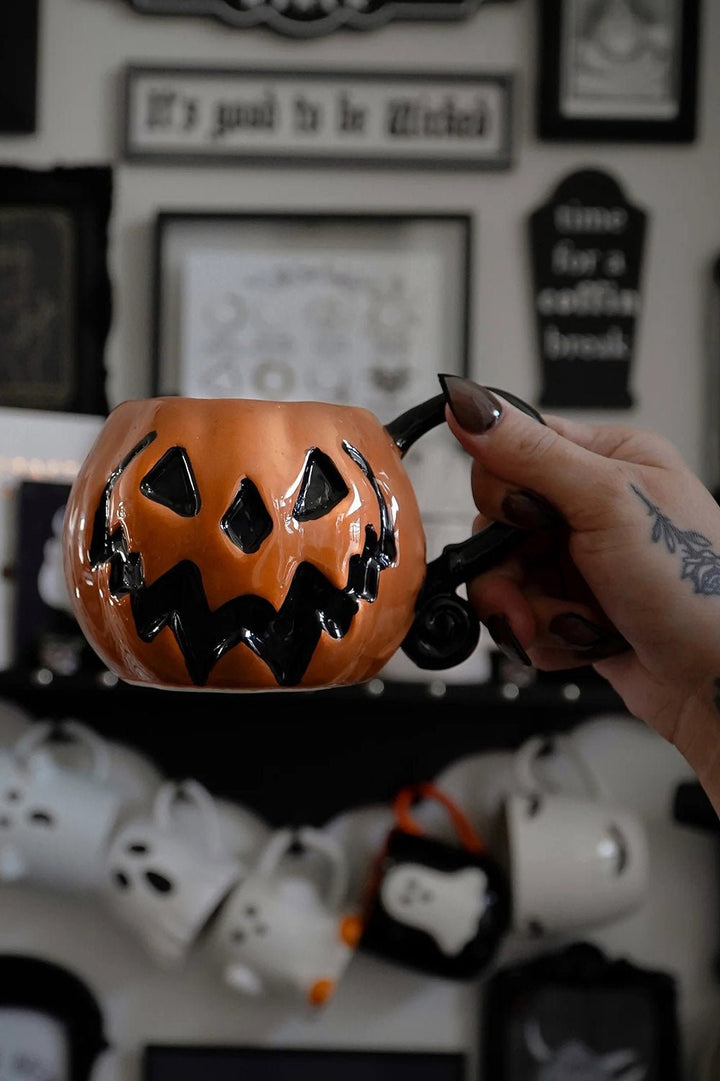 Haunted Hallows Mug [ORANGE] - housewares - VampireFreaks - Lively Ghosts