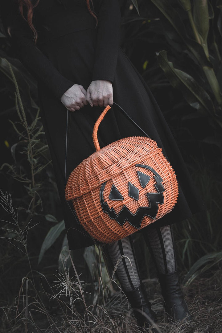 Haunted Hallows Picnic Basket [ORANGE] - bags & wallets - VampireFreaks - Lively Ghosts