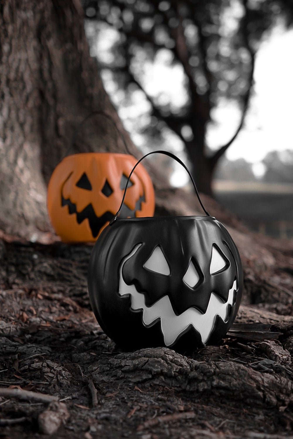 Haunted Hallows Pumpkin Pail [BLACK] - bags & wallets - VampireFreaks - Lively Ghosts